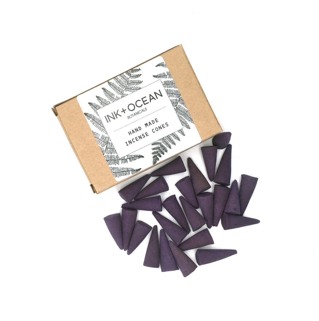 Hand dipped incense cones with a highly scented lavender scent with